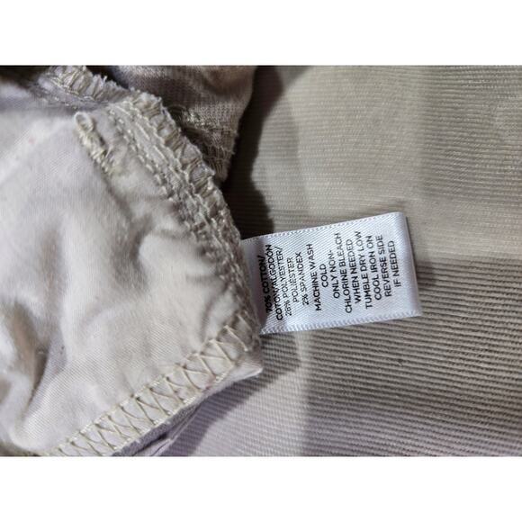 LOFT‎ Modern Straight Leg Corduroy Pants Size 31/12 Neutral Tan - Picture 3 of 5